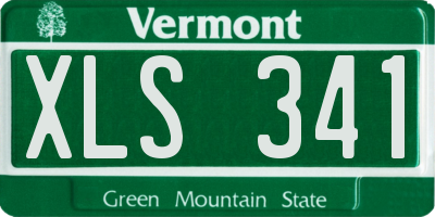 VT license plate XLS341