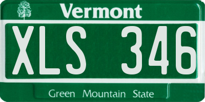 VT license plate XLS346