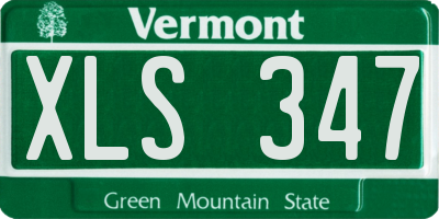VT license plate XLS347
