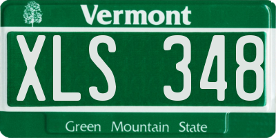 VT license plate XLS348