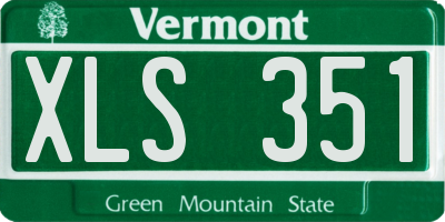 VT license plate XLS351