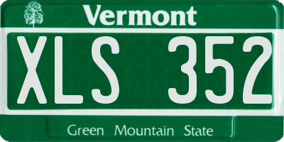 VT license plate XLS352