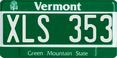 VT license plate XLS353