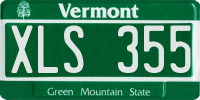 VT license plate XLS355
