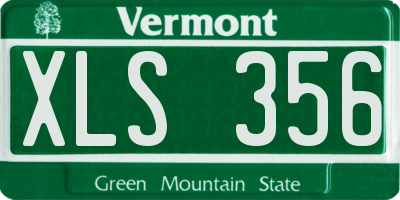 VT license plate XLS356