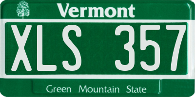 VT license plate XLS357