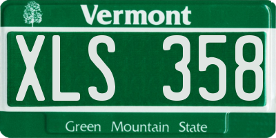 VT license plate XLS358