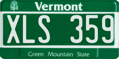 VT license plate XLS359