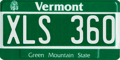 VT license plate XLS360