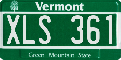 VT license plate XLS361
