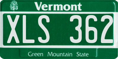 VT license plate XLS362