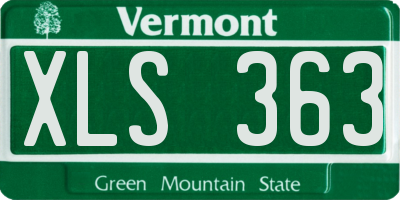 VT license plate XLS363