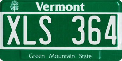 VT license plate XLS364