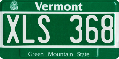VT license plate XLS368
