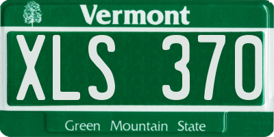 VT license plate XLS370