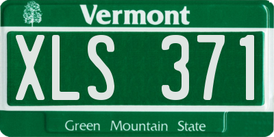 VT license plate XLS371