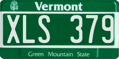 VT license plate XLS379