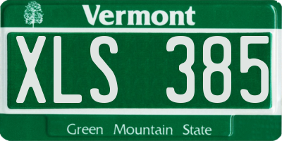 VT license plate XLS385