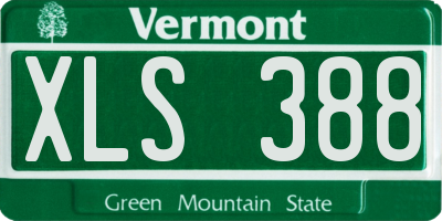 VT license plate XLS388