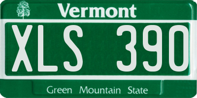 VT license plate XLS390