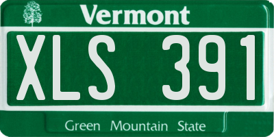 VT license plate XLS391