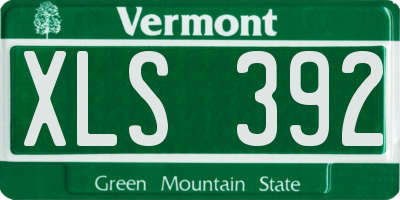 VT license plate XLS392