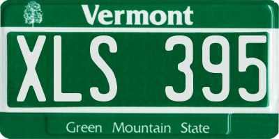 VT license plate XLS395