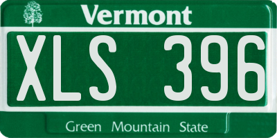 VT license plate XLS396