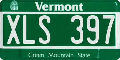 VT license plate XLS397