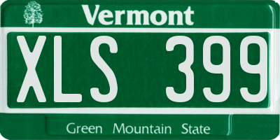 VT license plate XLS399