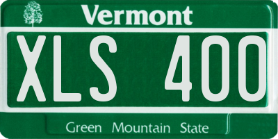 VT license plate XLS400