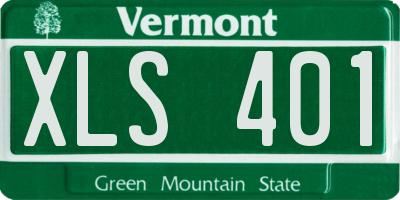 VT license plate XLS401