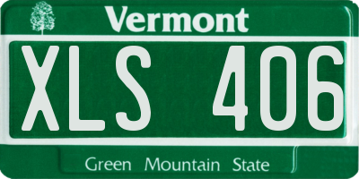 VT license plate XLS406