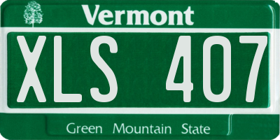 VT license plate XLS407