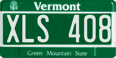 VT license plate XLS408