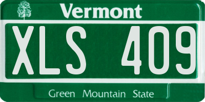VT license plate XLS409