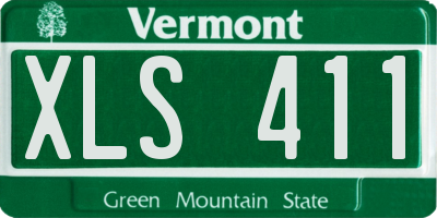 VT license plate XLS411