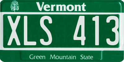 VT license plate XLS413