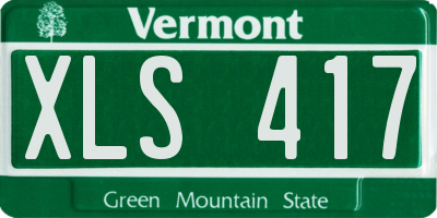 VT license plate XLS417