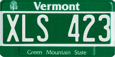VT license plate XLS423