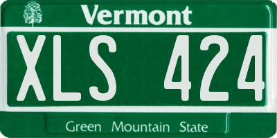 VT license plate XLS424