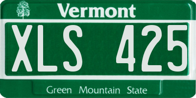 VT license plate XLS425