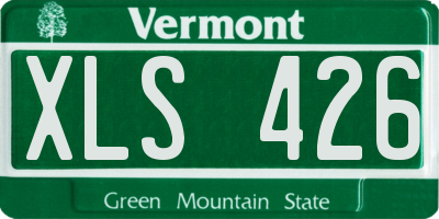 VT license plate XLS426