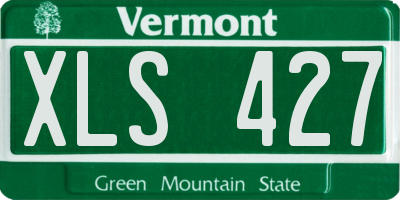 VT license plate XLS427