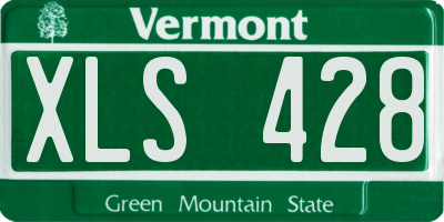 VT license plate XLS428