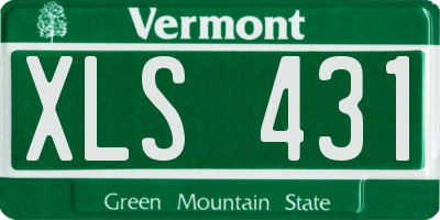 VT license plate XLS431