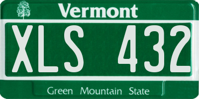 VT license plate XLS432