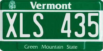 VT license plate XLS435