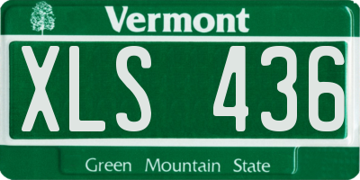 VT license plate XLS436