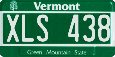 VT license plate XLS438